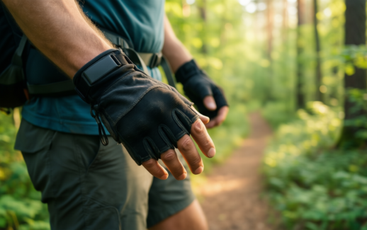 flexible fingerless gloves for men — illustrative AI-generated lifestyle image