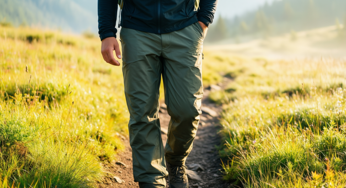 mens waterproof hiking pants — illustrative AI-generated lifestyle image