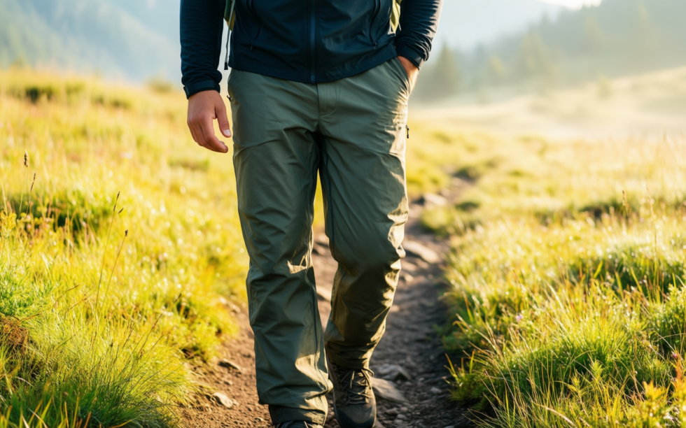 mens waterproof hiking pants — illustrative AI-generated lifestyle image