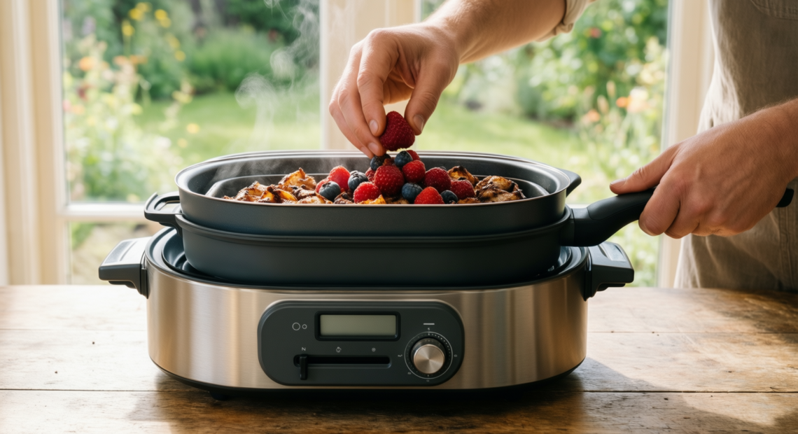 non stick saucepan set with removable handle 2 — illustrative AI-generated lifestyle image