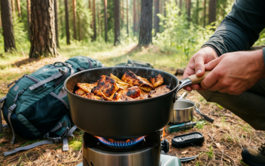 odoland camping cookware set uk — illustrative AI-generated lifestyle image