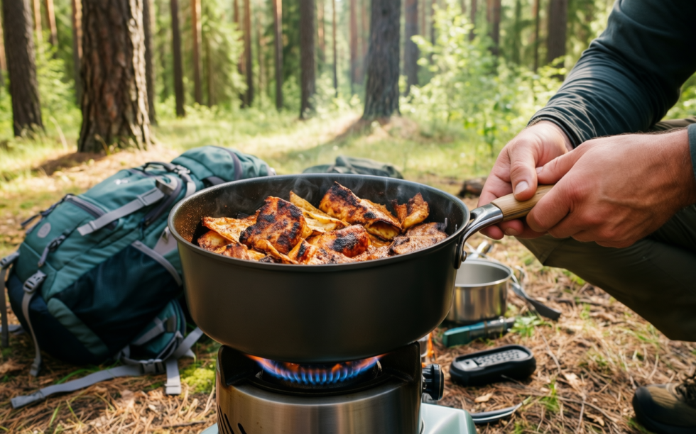 odoland camping cookware set uk — illustrative AI-generated lifestyle image