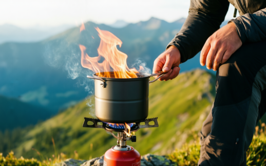 portable camping stove propane — illustrative AI-generated lifestyle image