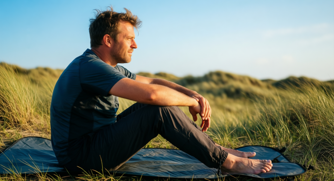 portable waterproof beach blanket uk — illustrative AI-generated lifestyle image