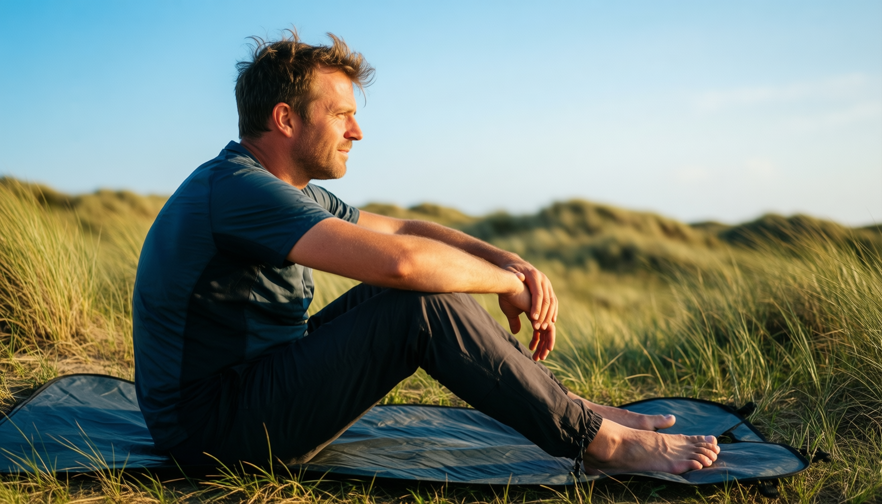 portable waterproof beach blanket uk — illustrative AI-generated lifestyle image