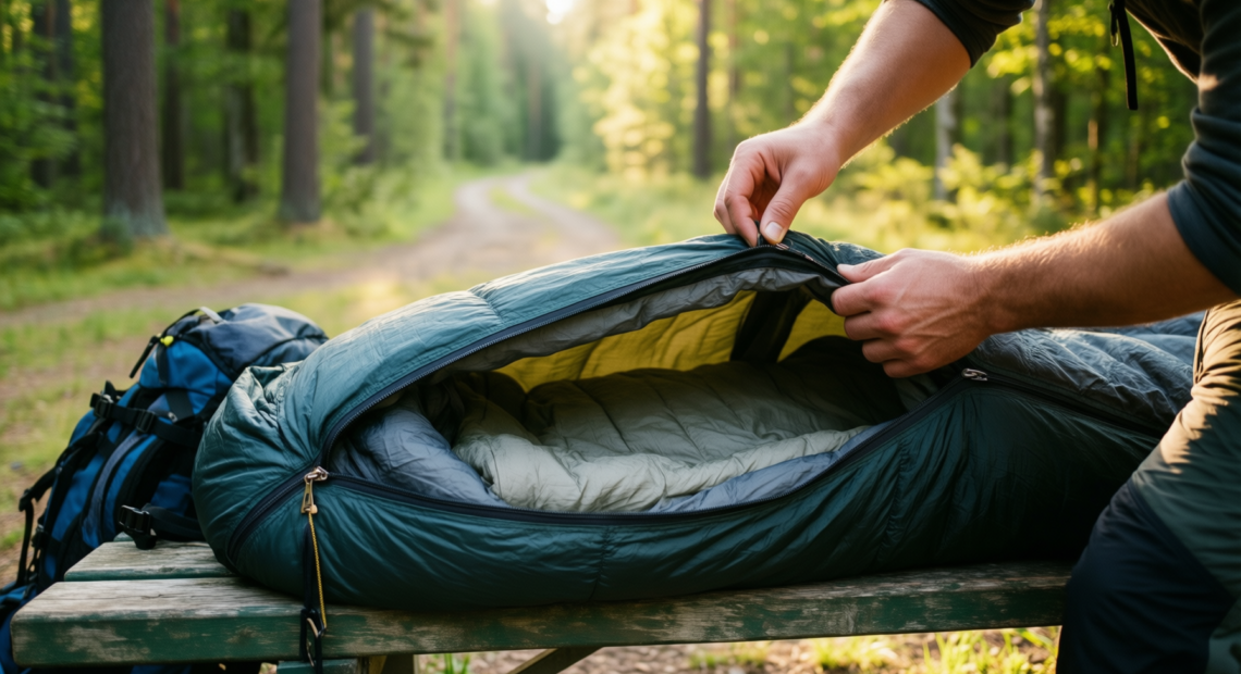 rab ascent 700 sleeping bag review — illustrative AI-generated lifestyle image