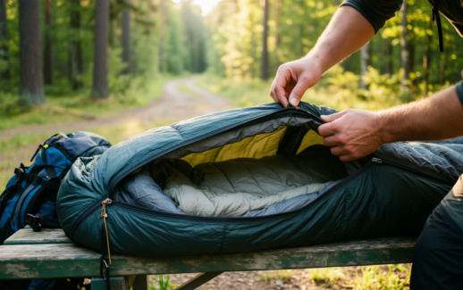 rab ascent 700 sleeping bag review — illustrative AI-generated lifestyle image