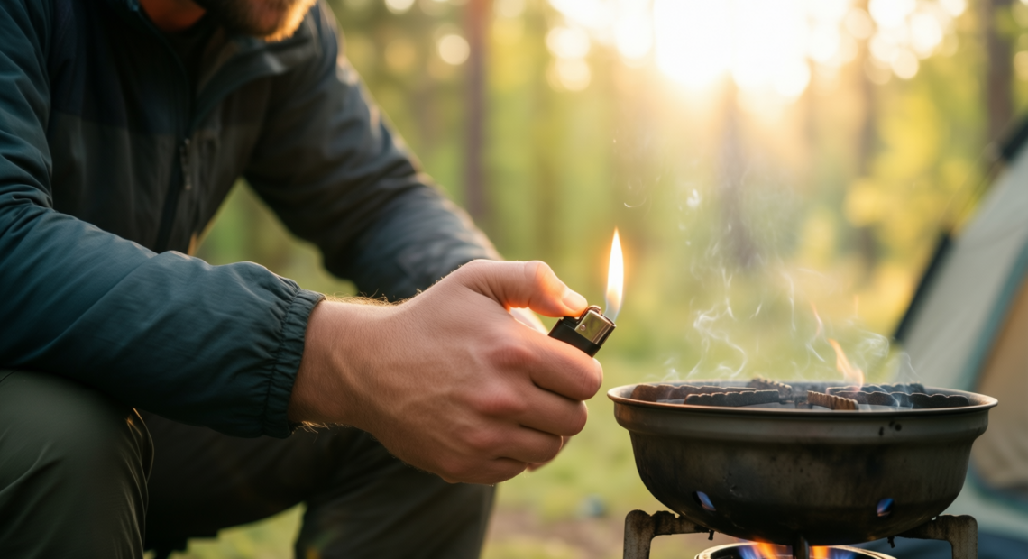 rechargeable electric lighter — illustrative AI-generated lifestyle image
