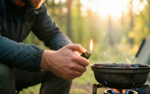 rechargeable electric lighter — illustrative AI-generated lifestyle image