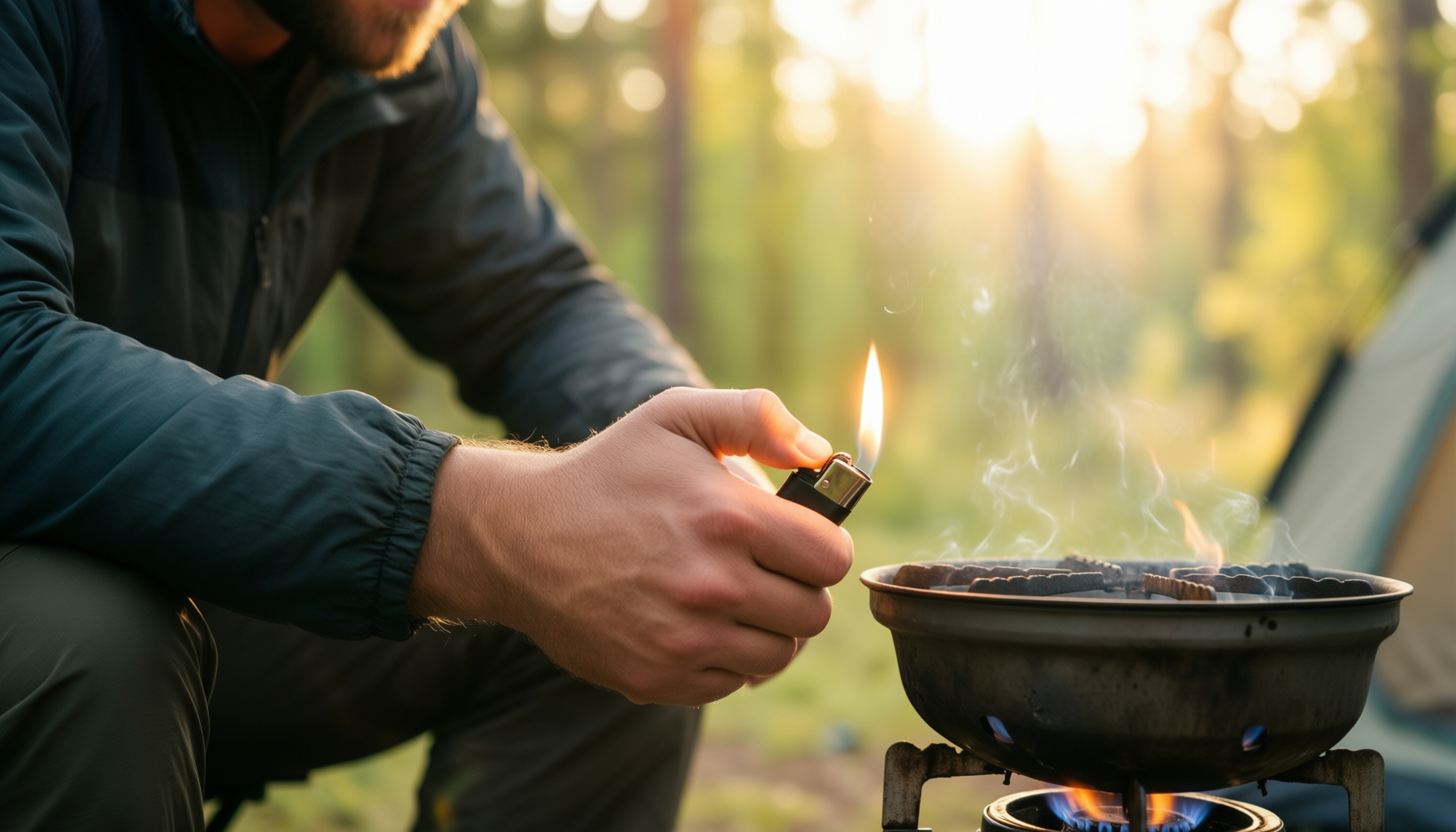 rechargeable electric lighter — illustrative AI-generated lifestyle image
