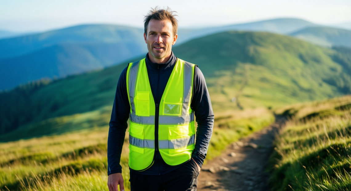 reflective vest for running — illustrative AI-generated lifestyle image