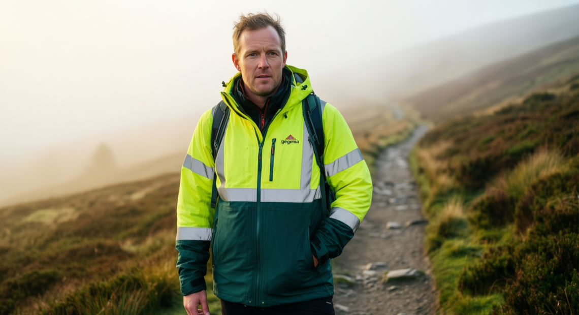 regatta tactical hi vis parka jacket — illustrative AI-generated lifestyle image