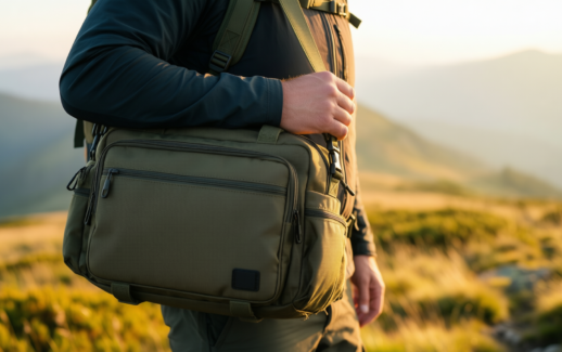 tactical laptop bag uk — illustrative AI-generated lifestyle image