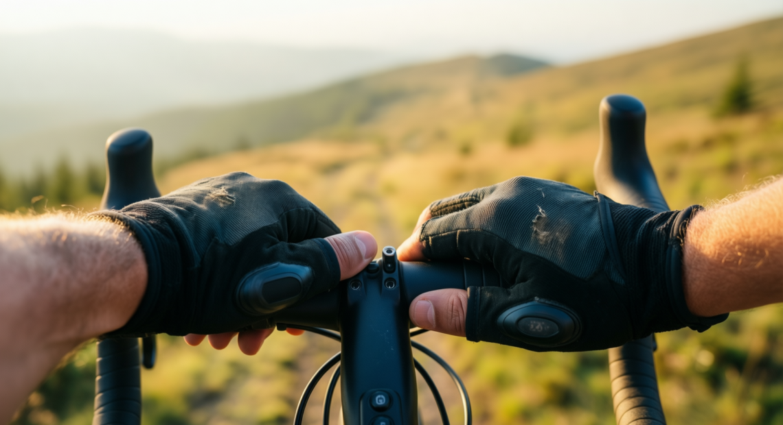 touch screen motorcycle gloves — illustrative AI-generated lifestyle image