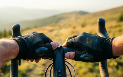 touch screen motorcycle gloves — illustrative AI-generated lifestyle image