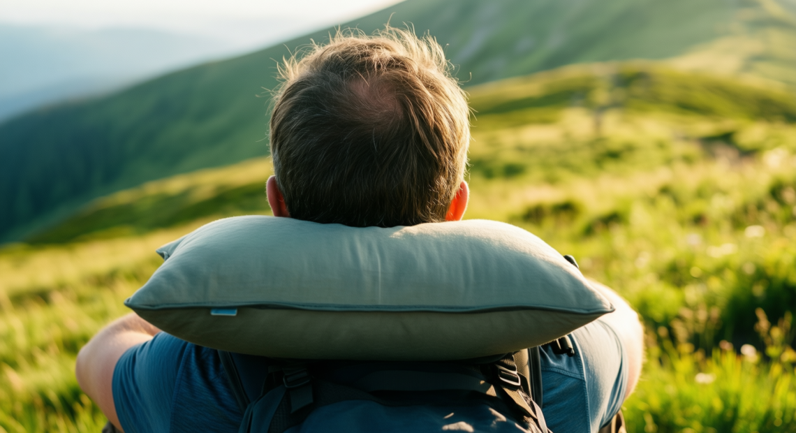 trekology camping pillow review — illustrative AI-generated lifestyle image