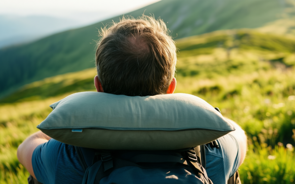 trekology camping pillow review — illustrative AI-generated lifestyle image