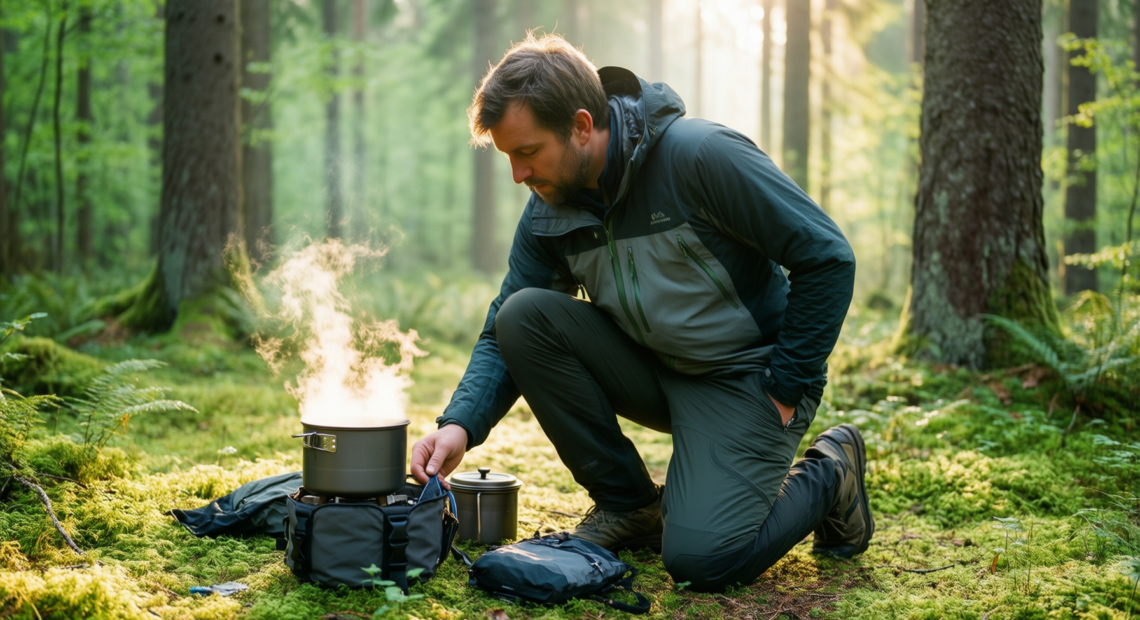 ultralight camping cooking set 2 — illustrative AI-generated lifestyle image
