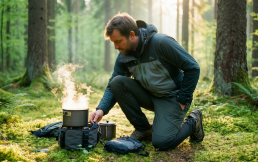 ultralight camping cooking set 2 — illustrative AI-generated lifestyle image