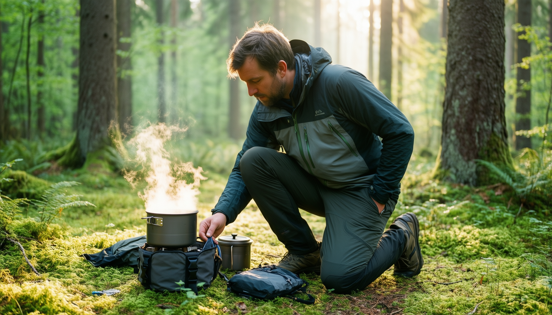 ultralight camping cooking set 2 — illustrative AI-generated lifestyle image