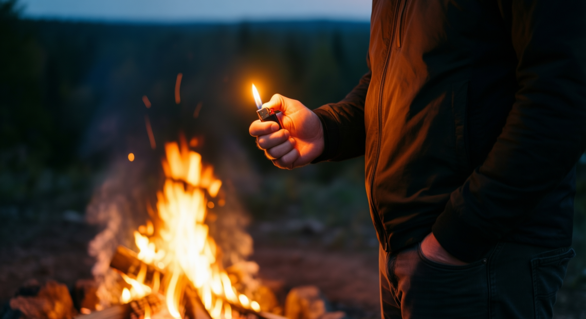 usb rechargeable lighter 2 — illustrative AI-generated lifestyle image