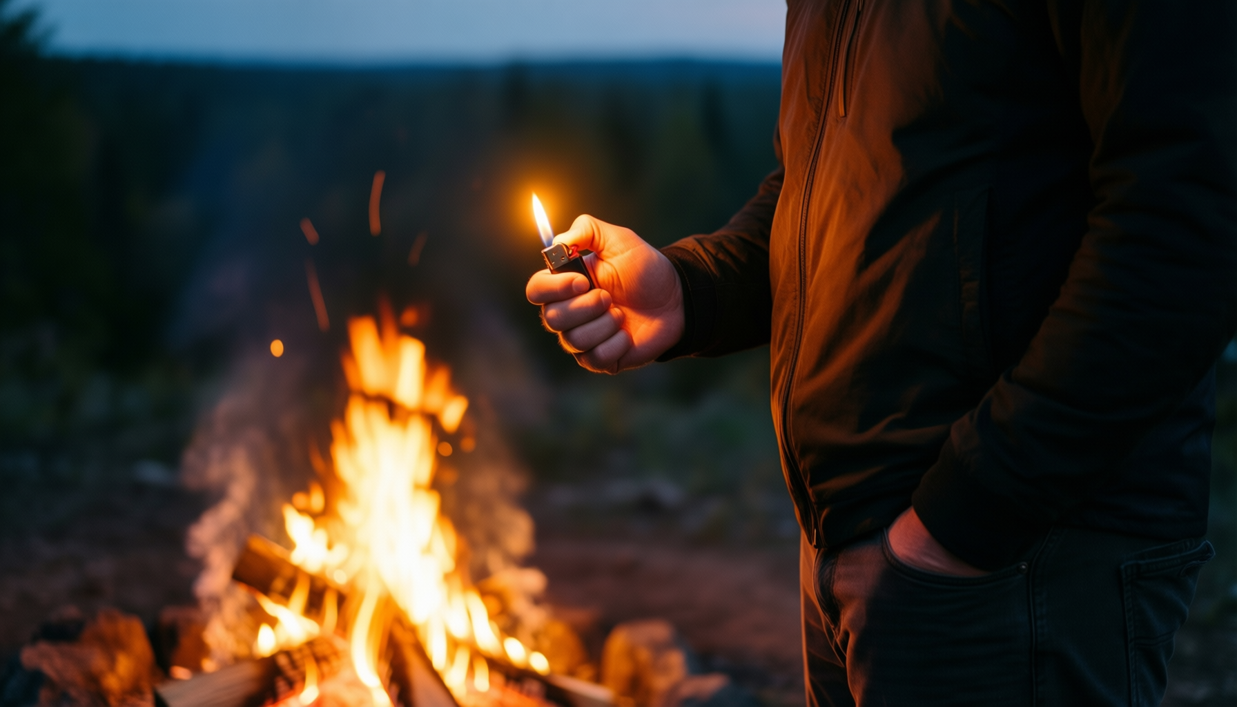 usb rechargeable lighter 2 — illustrative AI-generated lifestyle image