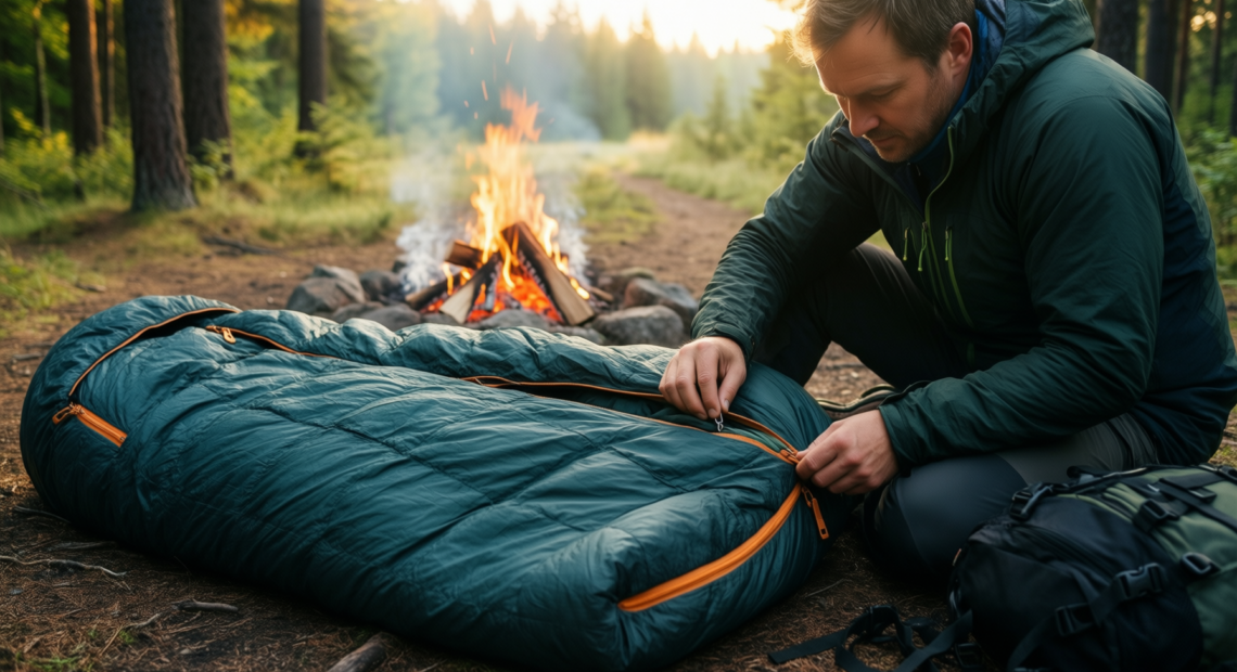vango nitestar sleeping bag review — illustrative AI-generated lifestyle image