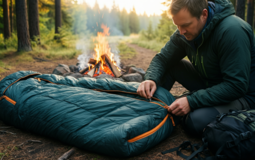 vango nitestar sleeping bag review — illustrative AI-generated lifestyle image