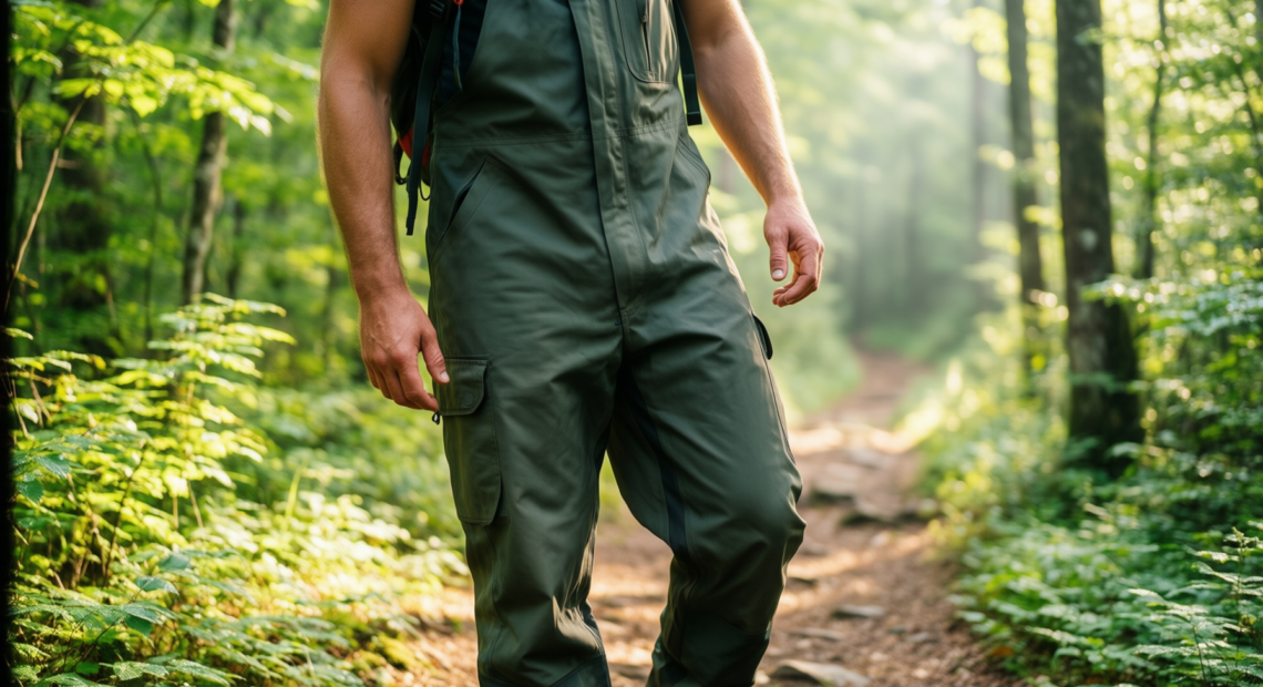 waterproof overtrousers men — illustrative AI-generated lifestyle image
