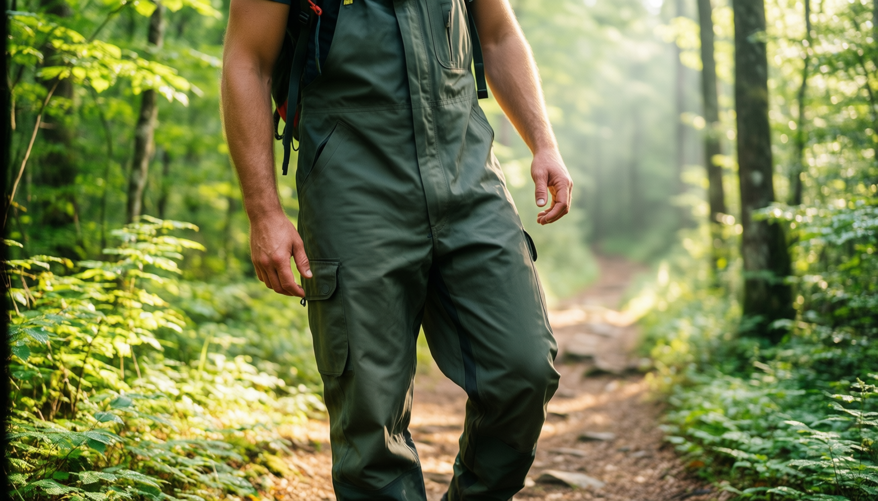waterproof overtrousers men — illustrative AI-generated lifestyle image