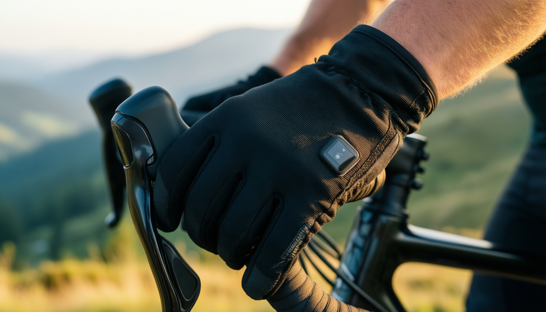 windproof touchscreen gloves winter cycling — illustrative AI-generated lifestyle image