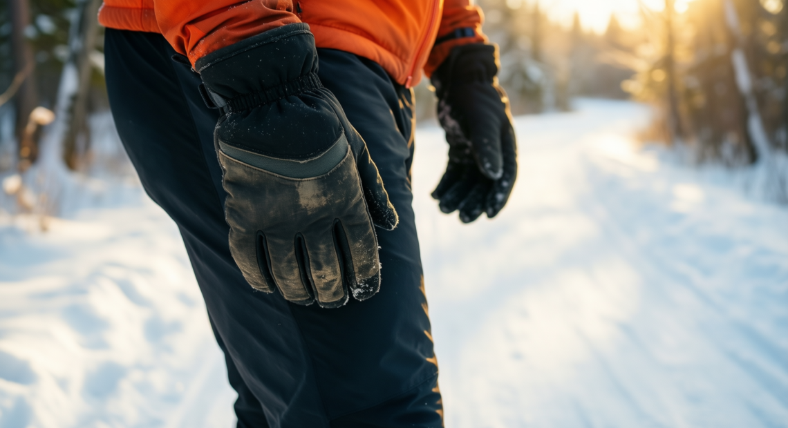 winter running gloves for men and women — illustrative AI-generated lifestyle image
