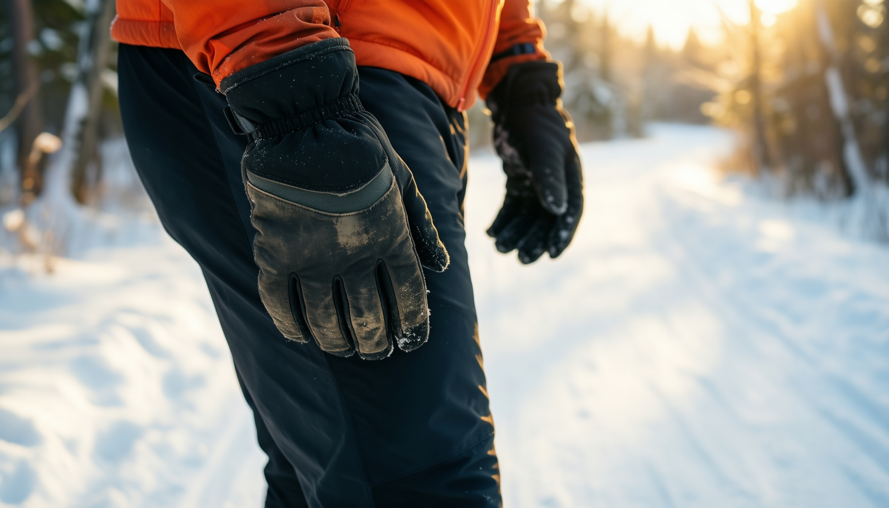 winter running gloves for men and women — illustrative AI-generated lifestyle image