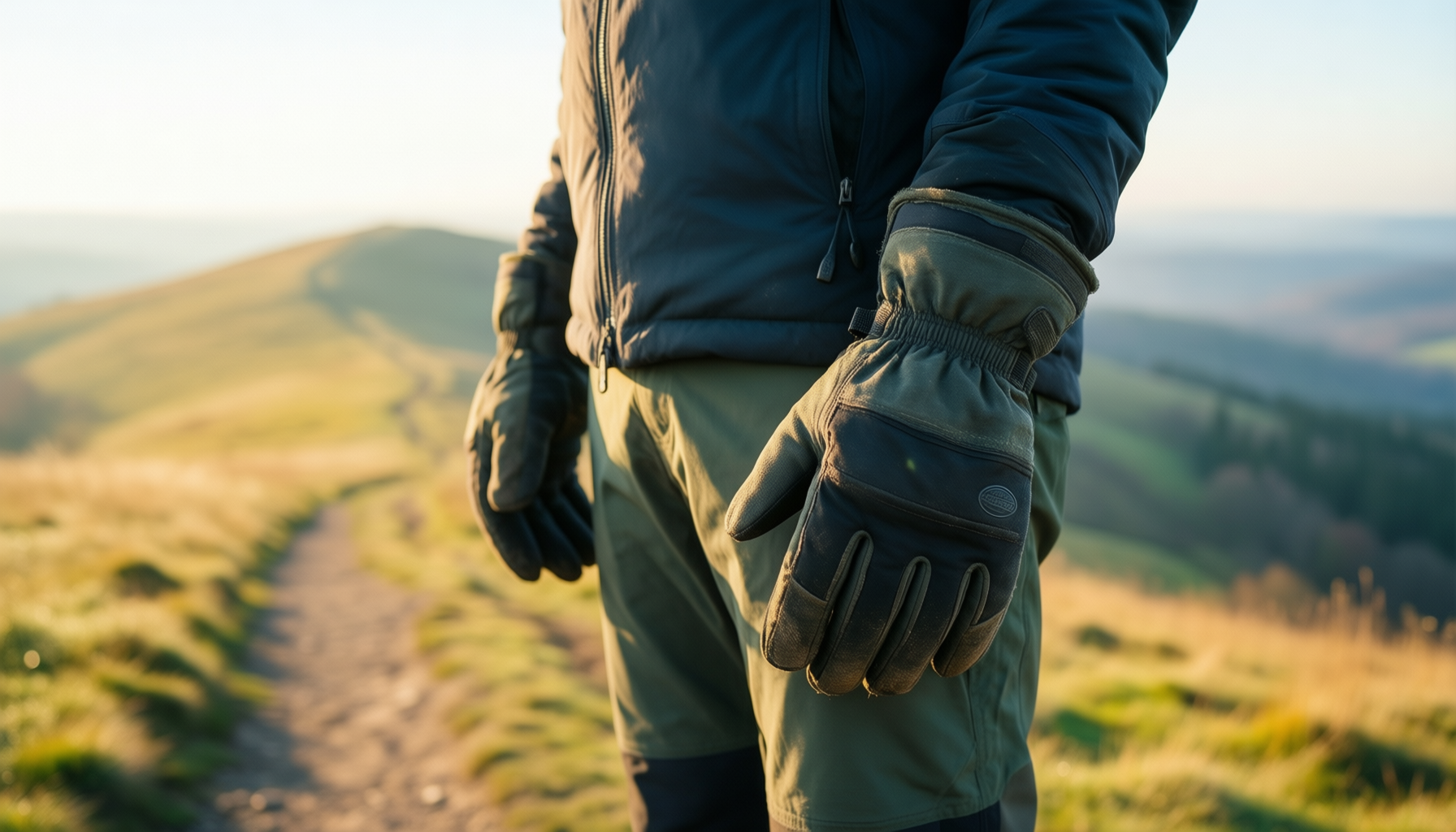 winter thermal gloves for men — illustrative AI-generated lifestyle image