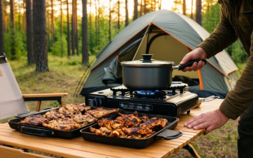 camping cookware set uk — illustrative AI-generated lifestyle image