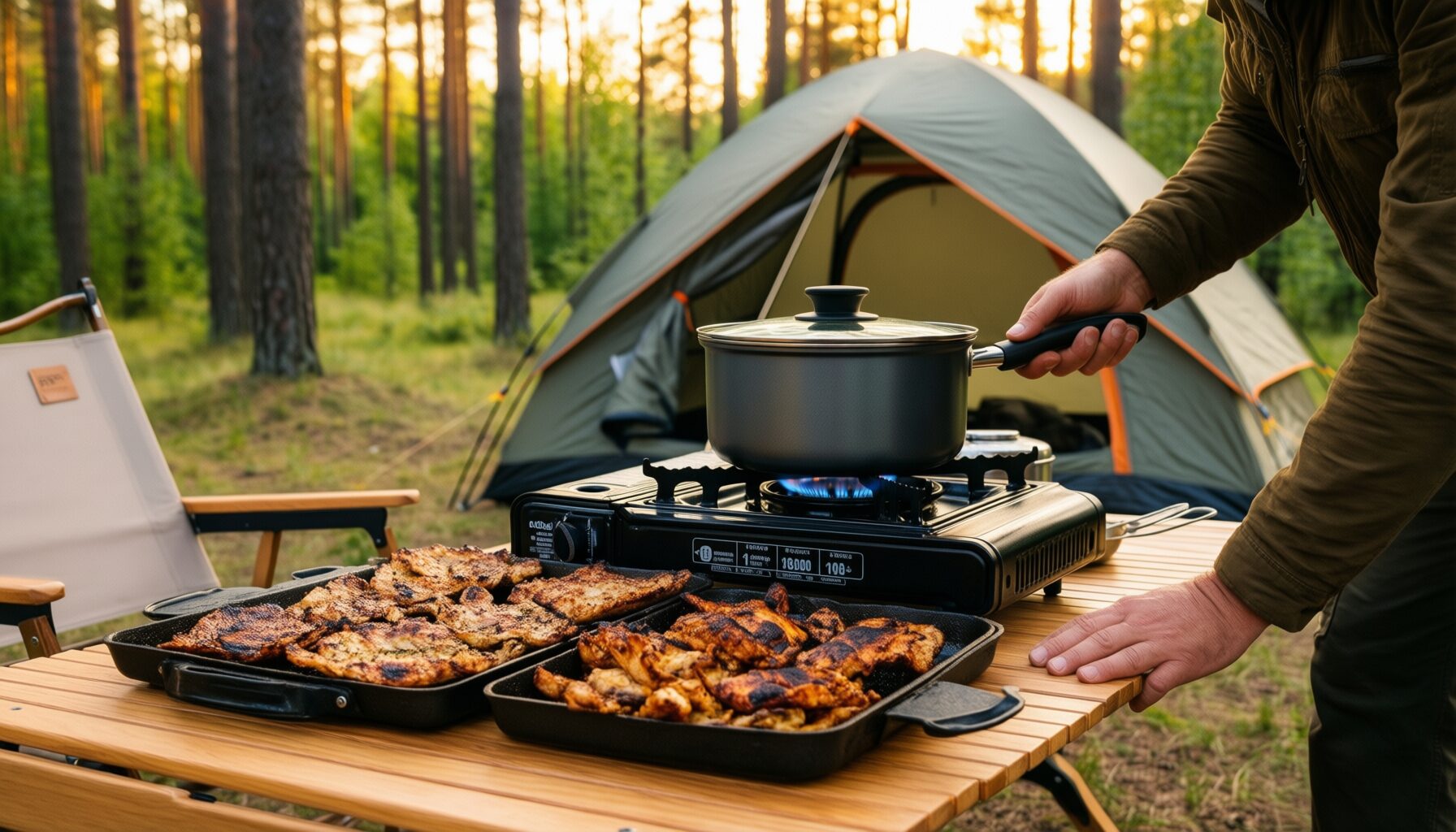 camping cookware set uk — illustrative AI-generated lifestyle image