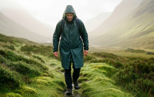 FROGG TOGGS Ultra-lite2 poncho — illustrative AI-generated lifestyle image