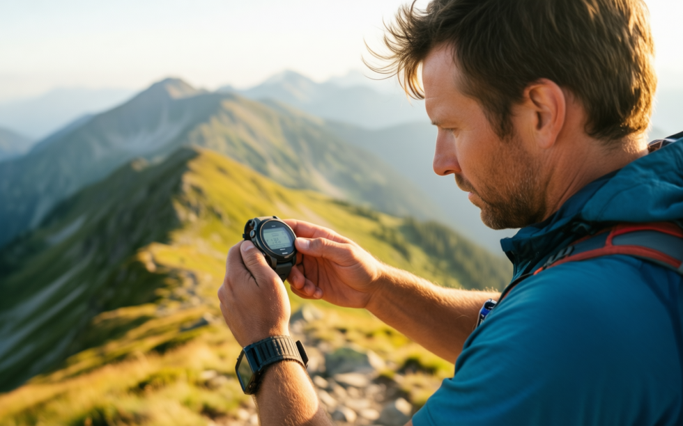 rugged solar gps watch review — illustrative AI-generated lifestyle image