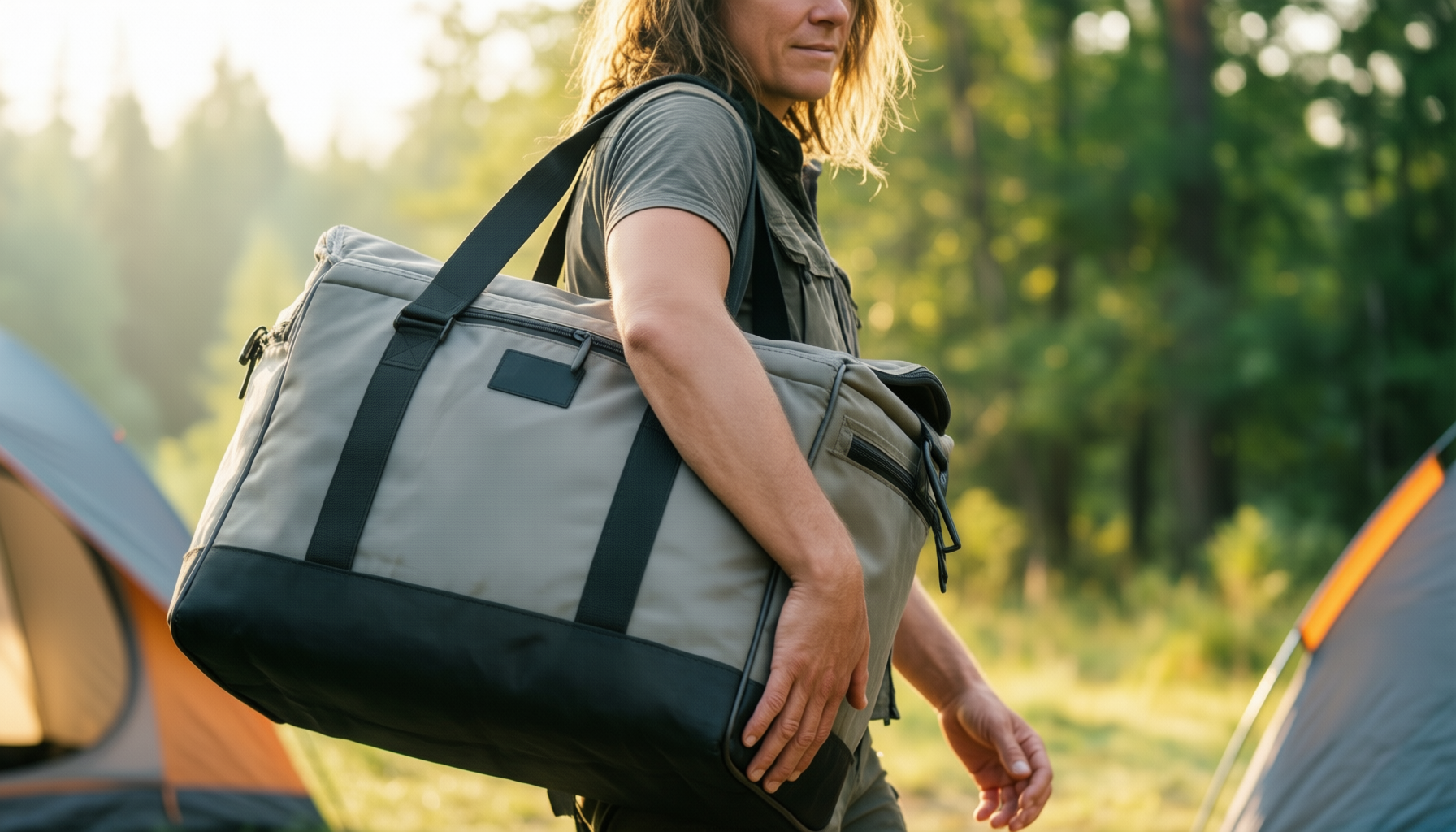 lifewit cooler bag 30 cans — illustrative AI-generated lifestyle image