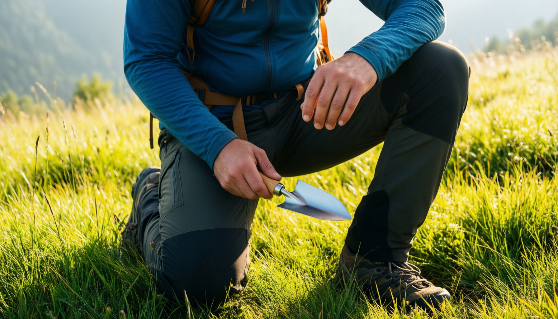 best ultralight backpacking trowel uk — illustrative AI-generated lifestyle image