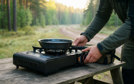 Campingaz Camp Bistro 3 stove review — illustrative AI-generated lifestyle image