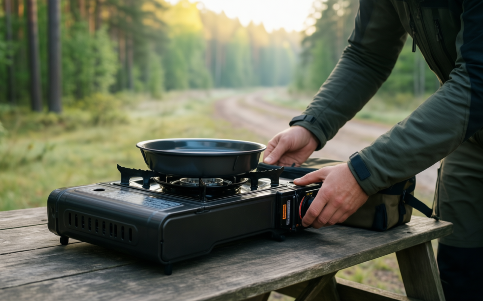 Campingaz Camp Bistro 3 stove review — illustrative AI-generated lifestyle image