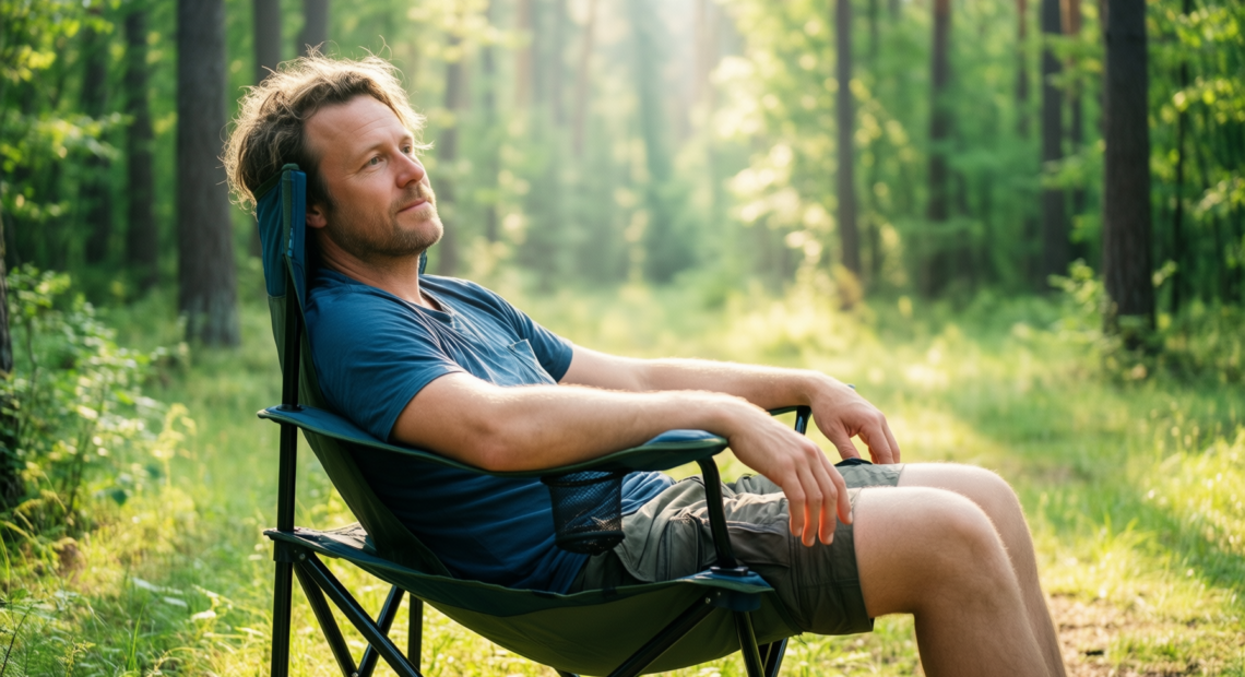 thermarest z seat camping chair — illustrative AI-generated lifestyle image