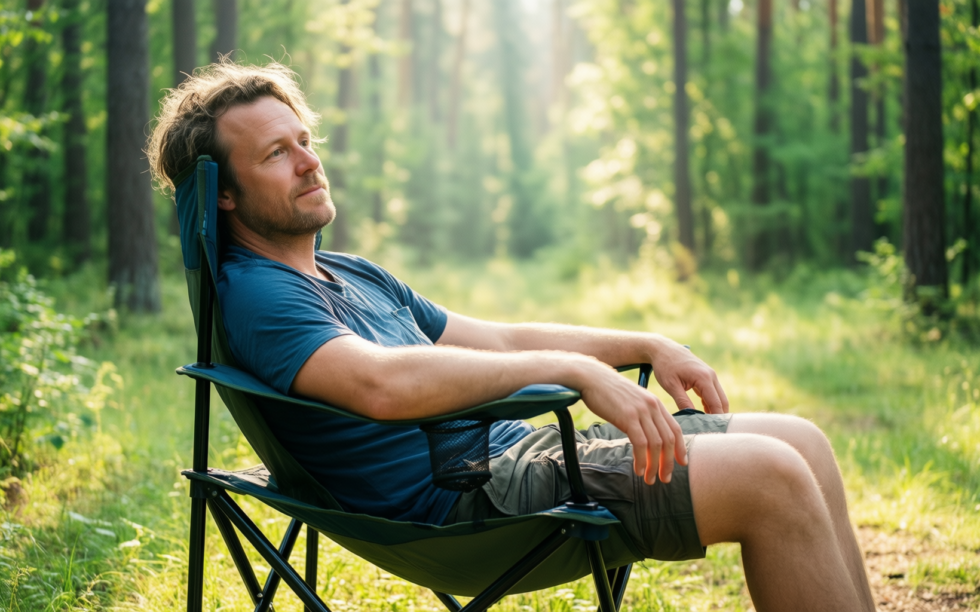 thermarest z seat camping chair — illustrative AI-generated lifestyle image
