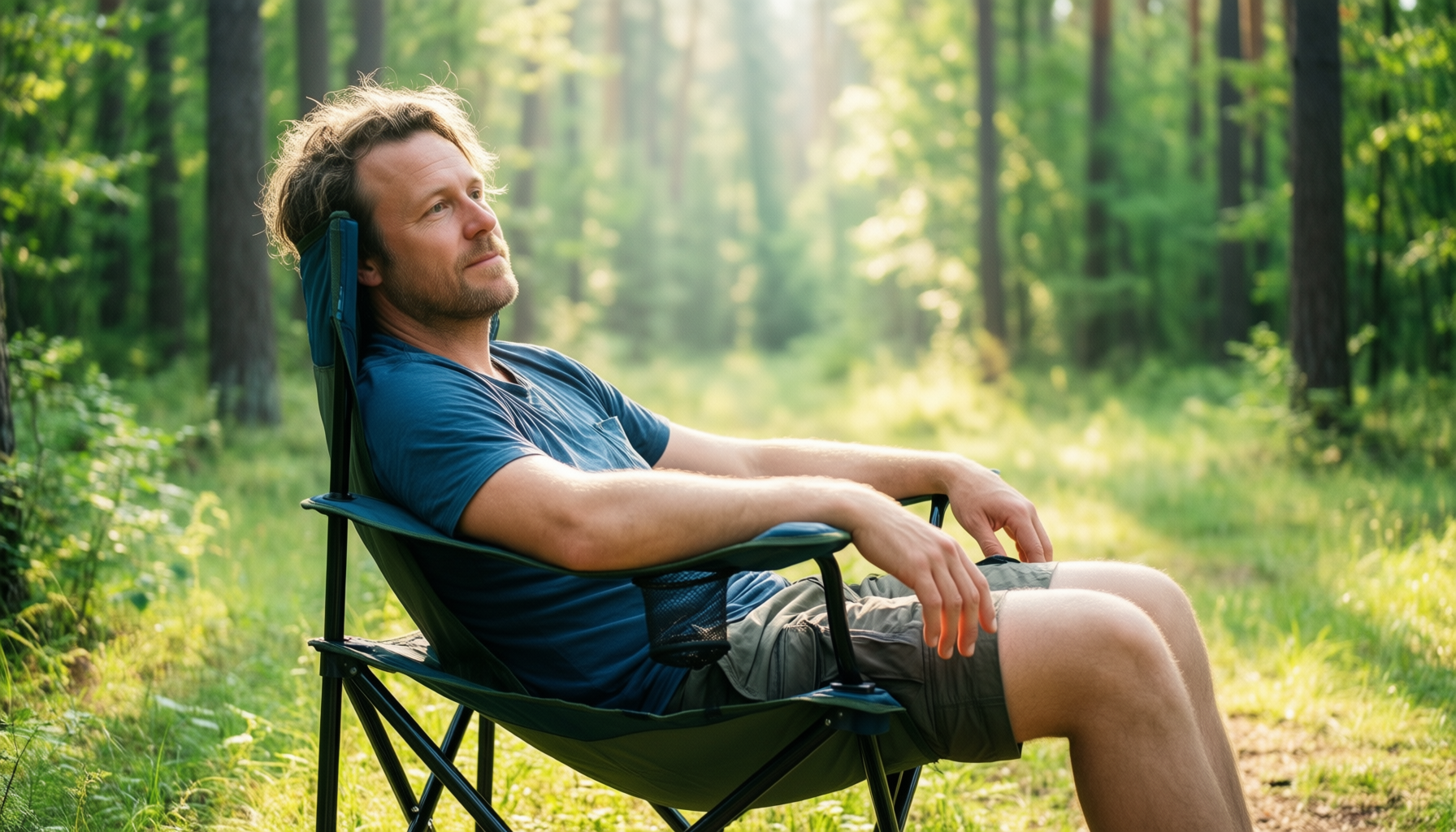 thermarest z seat camping chair — illustrative AI-generated lifestyle image