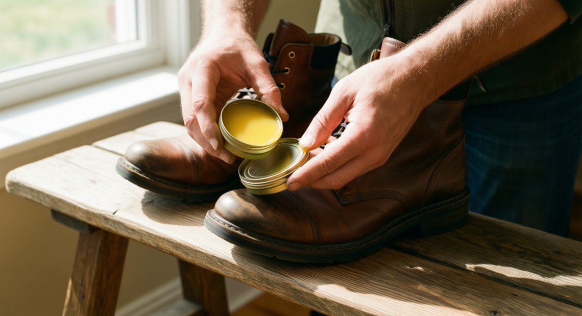 grangers leather protection g-wax — illustrative AI-generated lifestyle image