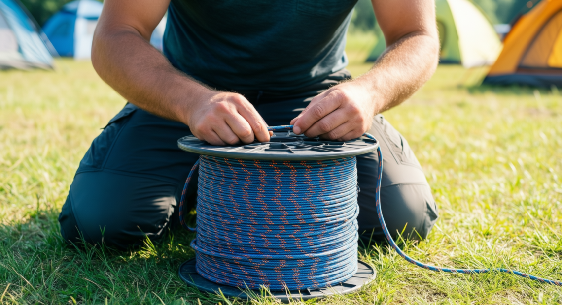 kombat uk paracord reel 100m — illustrative AI-generated lifestyle image