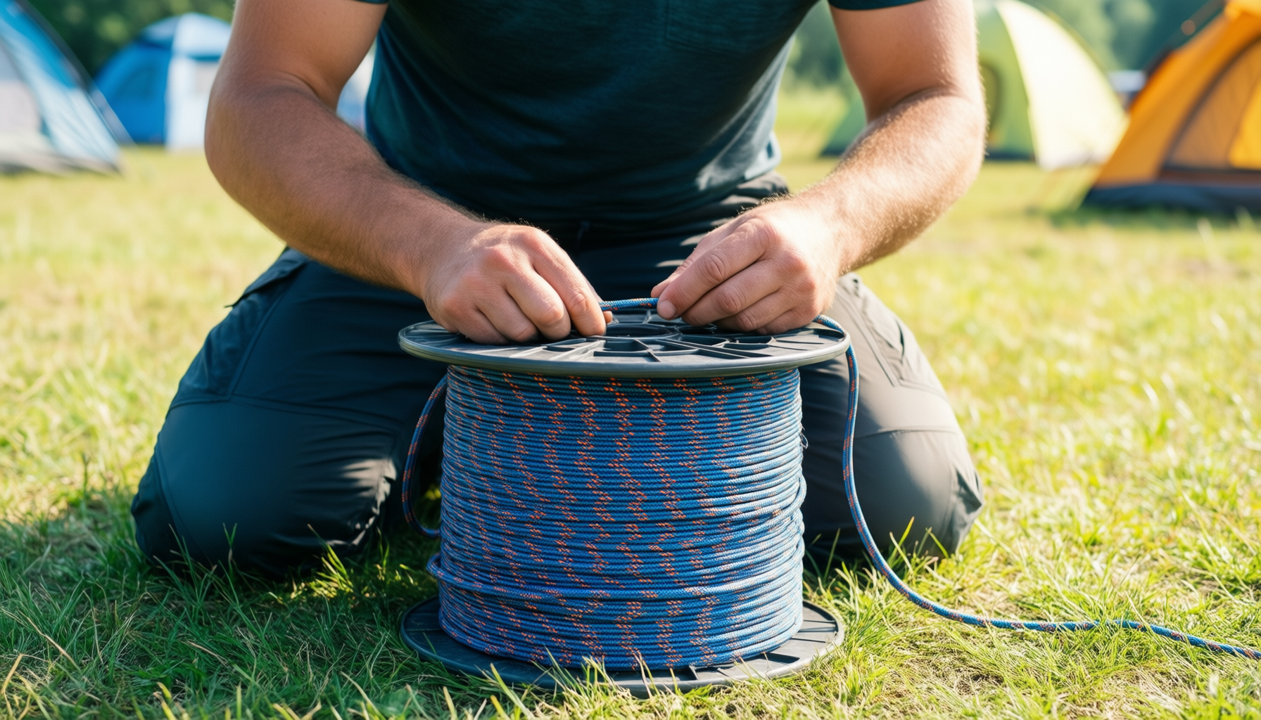 kombat uk paracord reel 100m — illustrative AI-generated lifestyle image