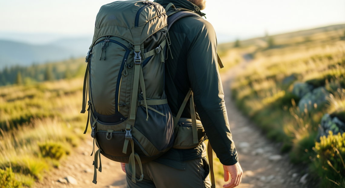 osprey atmos ag 65 backpack — illustrative AI-generated lifestyle image