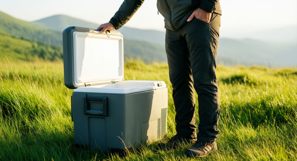 yeti roadie 15 small cool box — illustrative AI-generated lifestyle image